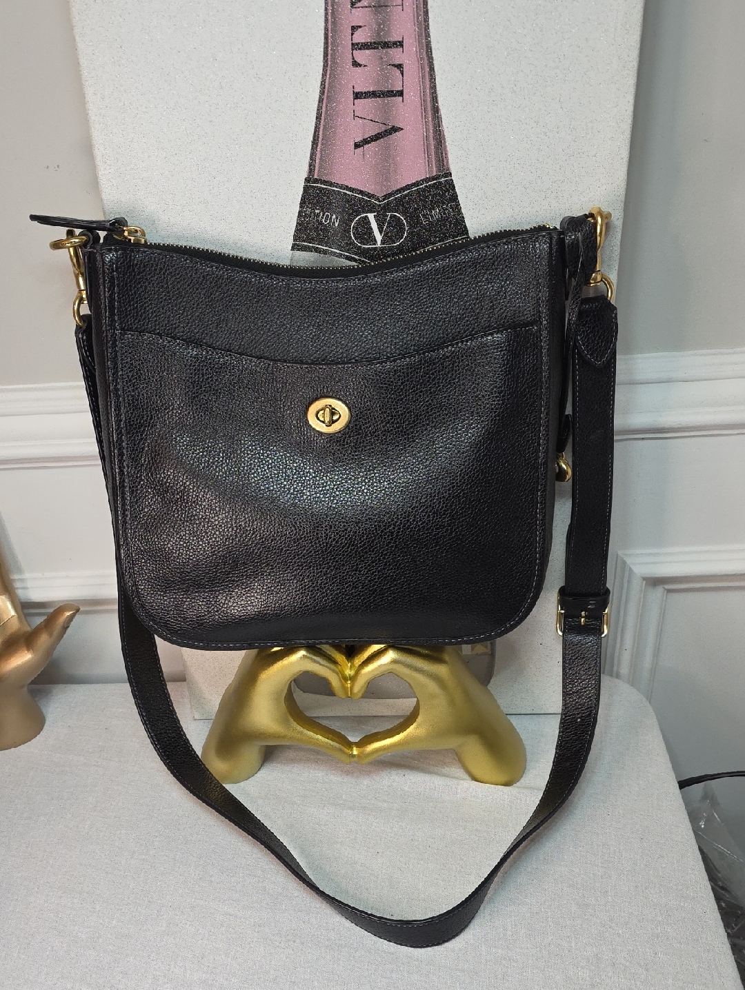 Coach Polished Pebble Leather Chaise Crossbody Bag